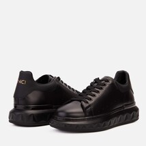 The Linq Black Leather Men Sneaker image 6