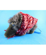 8&quot; Armadillo Plush by Aurora with red bandana Very cute - £6.18 GBP