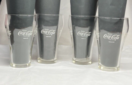 Vintage Enjoy Coca Cola Glasses 5 Languages 12oz Coca Cola Set of 4 - £9.61 GBP