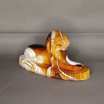 Oscar The Lion Vogelsang Summit Art Glass Brown White Multi Marble SEE PICTURES! - £29.56 GBP
