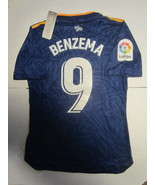 Karim Benzema Real Madrid La Liga Match Slim Blue Away Soccer Jersey 202... - $124.09 CAD