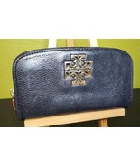 Tory Burch Britten Continental Zip Around Pebbled Leather Brass Brunnera... - €76,50 EUR