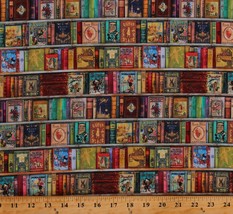 Cotton Library Books Covers Antique-look Classics Fabric Print by Yard D775.92 - £11.95 GBP