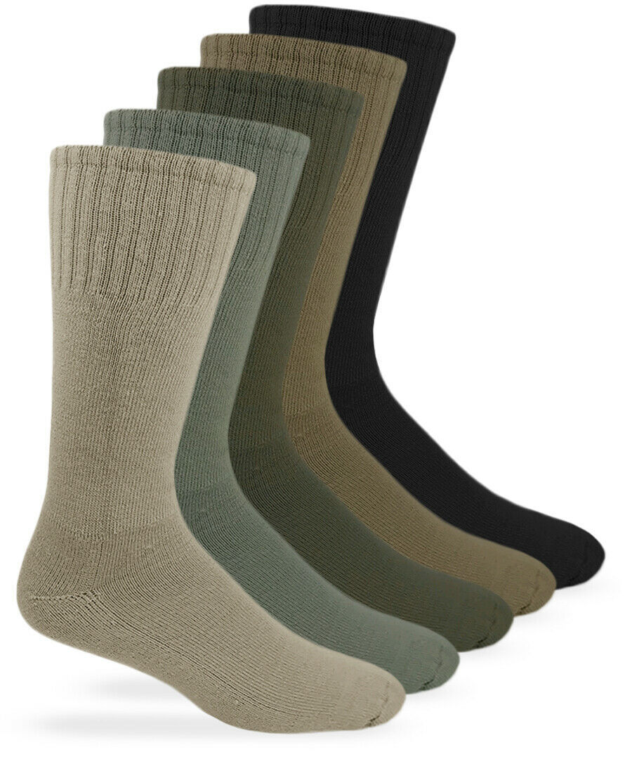 Jefferies Socks Mens Womens Military Uniform Rib Combat Mid Calf Boot Socks 6PK - $22.99