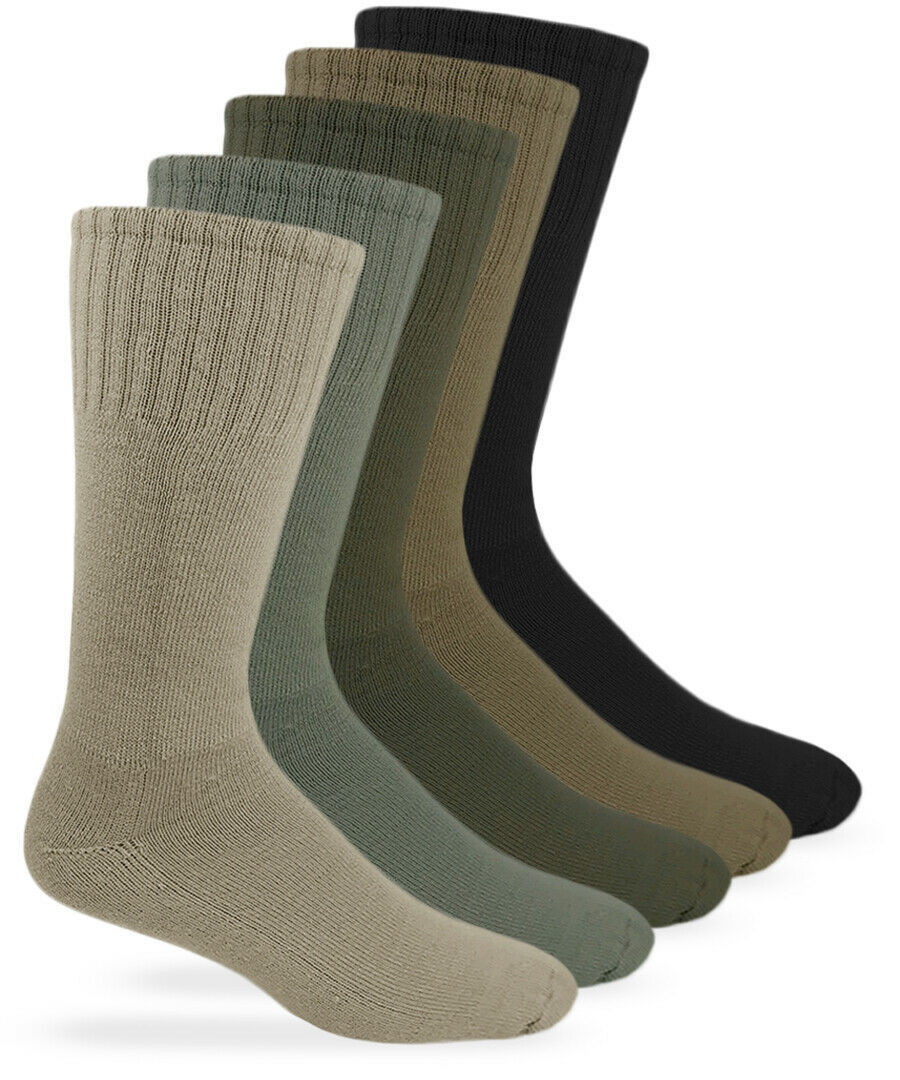 Jefferies Socks Mens Womens Military Uniform Rib Combat Mid Calf Boot Socks 6PK