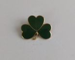 Vintage St. Patrick&#39;s Day Dark Green 3 Leaf Clover .75&quot; Shamrock Lapel H... - $7.43