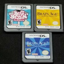 Nintendo DS Brain Age Brain Age 2 Big Brain Academy Lot of 3 games Games Only - £11.81 GBP
