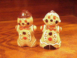 Ceramic Gingerbread Man and Woman Salt and Pepper Shakers - £7.15 GBP