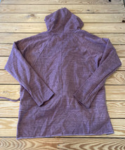 Lucky Brand Women’s Tie Front Hoodie sweatshirt Size L Mauve F3 - £14.07 GBP