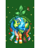 Earth Day Everyday Green Vertical Flag 5x3 FT - $22.49