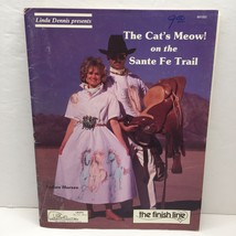 Vtg 1989 The Cat&#39;s Meow! Santa Fe Trail Dennis Southwest Fabric Painting... - £11.79 GBP