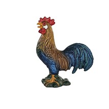 Schleich Rooster Colorful Crowing Chicken #13131 Farm Animals Figure Collectable - £6.24 GBP