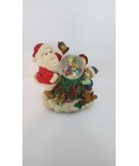 Vintage LEFTON Santa Snow Globe Plays Toyland Hand Painted Kids Toys Chr... - $570.01 MXN