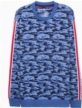 Tommy Hilfiger Men&#39;s Camo Lounge Long-Sleeve Pajama Top in Blue-Size Small - £23.46 GBP
