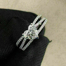 2Ct Heart Cut VVS1 Diamond Bridal Set Engagement Ring 14K White Gold Finish - £99.96 GBP