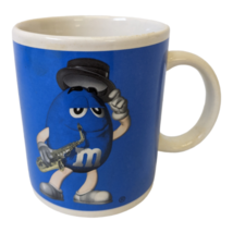 2000&#39;s Collectible Blue M&amp;M &#39;Sax Saxophone&#39;  Ceramic Coffee Cup Mug :-) - £7.99 GBP