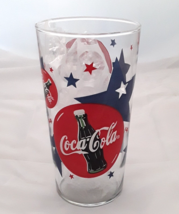 Coca Cola Coke Vintage Red White Blue 22 oz Glasses Tumblers 1998 Collectable - £4.66 GBP