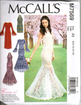 McCall&#39;s M7569 Misses 6 to 14 Special Occasion Dress Uncut Sewing Pattern - $14.81