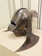 Medieval Dwarves Uruk-Hai Helmet 18G Steel Lord Of The Ring LARP Cosplay Helmet - £249.25 GBP
