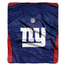 New York Giants Jersey Design 50&quot; by 60&quot; Plush Raschel Throw Blanket - NFL - $519.88 MXN