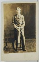 Rppc Young Man With Certificate Fred Forseburg Likey Minnesota Postcard O6 - £12.60 GBP