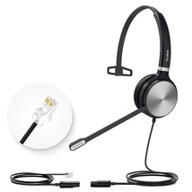 Headset With Microphone Rj9 For Voip Phone Wired Headset Teams Certified Yhs34 Y - £73.53 GBP
