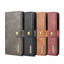 s2) Leather WALLET Flip Magnetic BACK cover Case for Samsung Galaxy MODEL - £42.09 GBP