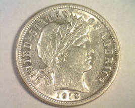1912 BARBER DIME CHOICE ABOUT UNCIRCULATED CH. AU NICE ORIGINAL COIN BOB... - $89.00