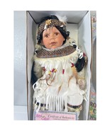 Cathay Collection Native American Indian Porcelain Doll 20” Morning Dove... - $34.64