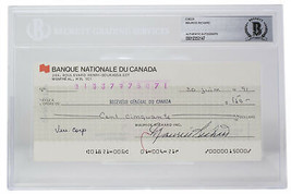 Maurice Richard Signed Montreal Canadiens Bank Check #071 BGS - £190.74 GBP