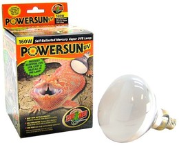 Zoo Med PowerSun UV Mercury Vapor UVB Lamp - 160 watt - £79.73 GBP