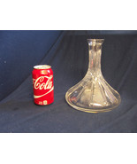 WEDGWOOD WIDE fat bottom BASE crystal clear GLASS VASE ship decanter vin... - $54.02 CAD