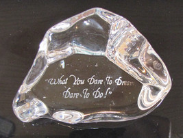 Vintage 1970s Fostoria Clear Art Glass Paperweight, Very Unusual and Cool! - £22.97 GBP