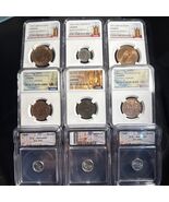 lot Of 9 Very Cool Coins That Span The Globe! All Slabbed, Genuine Examp... - $6,596.27 MXN