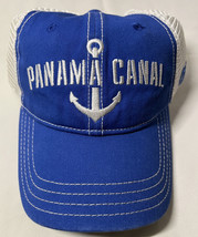 Blue &amp; White Panama Canal Princess Cruises Mesh SnapBack Trucker Hat Cap - £7.69 GBP