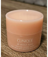 Clinique All About Eyes Reduce Circles Puffs Light Cream .17oz 5ml NeW - $9.41