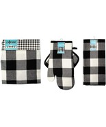 Gingham Print Kitchen Set  1 Kitchen Apron, an Oven Mitt &amp; Pot Holder 1 ... - $20.20 CAD