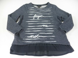 Style &amp;Co Petite 3/4 Sleeve Sheer Hem Size PXL &quot;Forget Me Not&quot; Grey  - $11.10