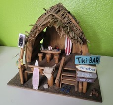 Miniature Tiki Hut Beach House Tropical Bar Collectible Model - $101.43