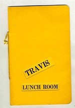 Travis Lunch Room Menu in Cut Out Cover South Travis in Sherman Texas 19... - £116.74 GBP