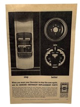 Chevrolet Print Ad 1963 Vintage Genuine Replacement Parts Chevy Auto Ori... - $13.95