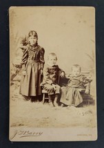  antique PHOTO oxford pa CHILDREN cabinet card photographer J. ? Barry - £54.55 GBP