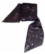 GLAMOROUS &amp; ELEGANT, BLACK SEQUIN SCARF FOR ALL OCCASIONS, 68&quot; x 4&quot; - $13.62 CAD+
