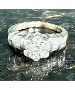 14K WHITE GOLD 0.5 CARAT DIAMOND ENGAGEMENT RING SIZE 4.5 SKY - $624.20