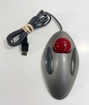 Logitech Trackball Marble Mouse T-BC21 USB Red Ball Wired - $39.59