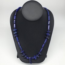 43g, 7mm-25mm Natural Lapis Lazuli Bead Mixed Shaped Strand, 32 Beads,LPB189 - £25.57 GBP