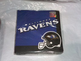 NFL Baltimore Ravens Sports 6.5&quot; by 6.5&quot; Banquet Party Paper Luncheon Napkins - £11.98 GBP