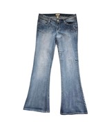  Y2k Mudd Jeans Beaded Jewel Accents Bell Bottoms Women&#39;s Size 11 - $28.50