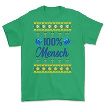 Jewish 100% Mensch Ugly Sweater Style T Shirt - Unisex Fit Standard t-Shirt Kell - £15.86 GBP