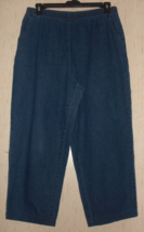 Excellent Womens Orvis Pull On Denim Capri / Cropped Pant Size L Usa - £29.31 GBP